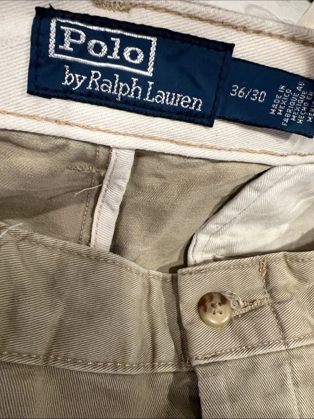 Polo by Ralph Lauren The Big Chino Khaki Paint-Splatter Pants 36/30